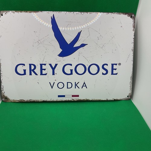 Grey goose vodka metal sign - goose,